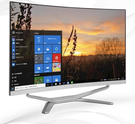 27 дюймовый Win11 Кривой чёрный AIO настольный ПК с I5 16G RAM 1920x1080 высокое разрешение