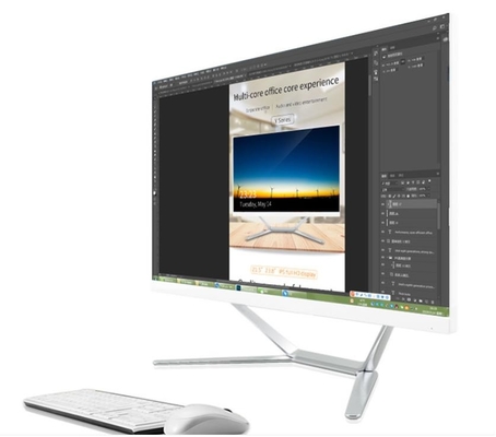 23.8дюймовый AIO сенсорный экран ПК I3 I5 I7 CPU 1920x1080P Регулируемый угол экрана 90o