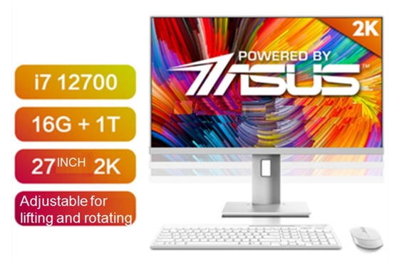 I7 12700 Все в одном компьютере 27 дюймов 16G + 1T конкурентоспособная цена 178o угол зрения